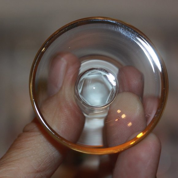 Set of 6 Bohemian Czech Blue Cased To White Shot Cordial Glasses RARE - Picture 6 of 6